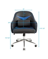 Costway Office Chair Task Desk Adjustable Height w/ Massage Lumbar Support