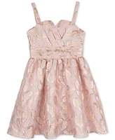 Rare Editions Big Girls Sleeveless Burnout Organza Dress