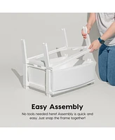 Iris Usa 4 Wide Drawer Storage, Organizer Unit for Bedroom, Closet, Living Room, Nursery, Dorm, White Frame with Matte White Front Panels