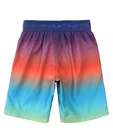 Rokka&Rolla Big Boys Quick Dry Drawstring Swim Trunks Board Shorts with Mesh Lining UPF50+ Xs-xxl
