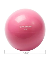 Philosophy Gym Toning Ball, 3 Lb, Pink - Soft Weighted Mini Medicine Ball