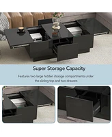 Streamdale Furniture Multi-Use Coffee Table with Hidden Storage & Sliding Top