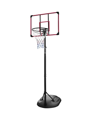 Streamdale Furniture Adjustable 7.5-9.2FT Basketball Hoop with Backboard & Wheels