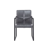 Simplie Fun Ligth Modern European Style Dining Chair Pu Leather Metal Pipe Dining Room Furniture