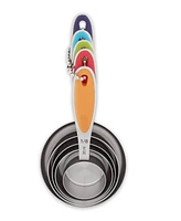 Rsvp International Endurance Stainless Steel 5 Piece Measuring Cup Set - Color Handles