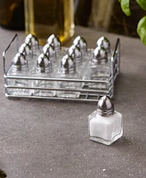 Rsvp International Glass Stainless Steel 13 Piece 1/2 Ounce Mini Salt Pepper Shaker Set