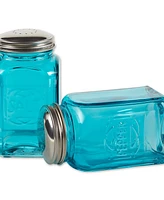 Rsvp International Retro Glass Turquoise 2 Piece 8 Ounce Retro Style Salt Pepper Set