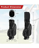 Golf Stand Cart Bag with 6-Way Divider Carry Pockets