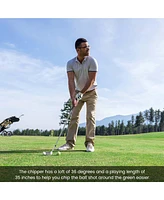 Costway Golf Chipper Right-Handed Chipping Club Stainless Steel Head Batting Aid Line