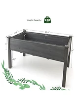 Wooden Raised Vegetable Garden Bed Elevated Grow Vegetable Planter