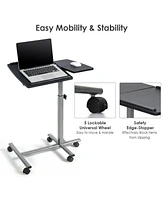 Costway Mobile Standing Desk Height Adjustable Sit to Stand Laptop Desk