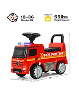 Kids Ride On Fire Engine Licensed Mercedes Benz Push and Ride Racer