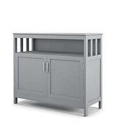 Costway Kitchen Buffet Server Sideboard Storage Cabinet with 2 Doors & Shelf