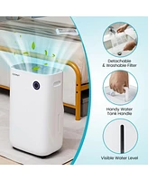Costway 4500 Sq. Ft Dehumidifier for Home & Basements, 73-Pint Quiet Dehumidifier with 5 Modes