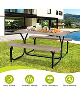 Picnic Table Bench Set Outdoor Backyard Garden Party Dining All Weather