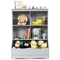 3-Tier Children's Multi-Functional Bookcase Toy Storage Bin Floor Cabinet
