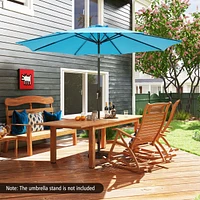 10FT Patio Umbrella Sunshade Market Steel Tilt W/ Crank Outdoor Yard Garden