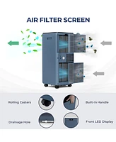 Costway Btu Portable Air Conditioner w/ Remote Control 3-in-1 Cooler Drying