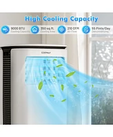 Costway 9000 Btu Air Cooler 3 in 1 Portable Air Conditioner w/Fan & Dehumidifier