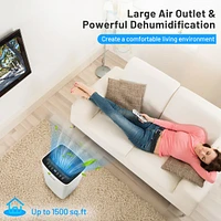 Pints 1500 Sq. Ft Portable Dehumidifier For Medium To Large Spaces