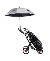 Costway Folding 4 Wheel Golf Pull Push Cart Trolley Club Umbrella