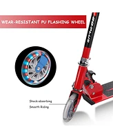 Costway Folding Aluminum 2 Wheel Kids Kick Scooter Adjustable Height Led Light Up
