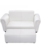 Costway White Kids Sofa Armrest Chair Couch Lounge Birthday Gift