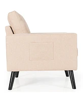 Costway Modern Accent Armchair Upholstered Single Sofa Chair