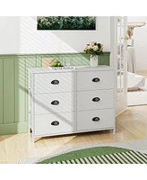 Costway 3-Tier Storage Organizer with 6 Foldable Fabric Drawers Fabric Storage Drawers