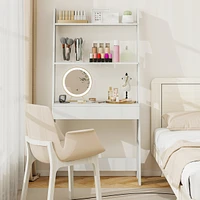 Ladder Shelf Desk Bookcase with Countertop, Drawer & 2 Shelves Bookshelf