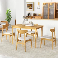 48'' Wooden Dining Table Rectangular Farmhouse Kitchen