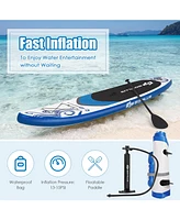 Costway 1 pcs 10.5 Inflatable Stand Up Paddle Board Sup Surfboard