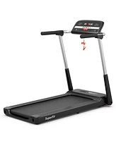 Costway 2.25HP Folding Led Treadmill Electric Running Walking Machine with App Control Gym