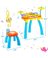 24 Key Dj Piano Keyboard Drum Toy Music Instrument w/MP3 Microphone Cymbal