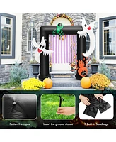 Costway 7.5FT Halloween Inflatable Archway Blow-up Festive Decoration for Backyard Porch