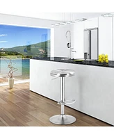 Brushed Stainless Steel Swivel Bar Stool Seat Adjustable