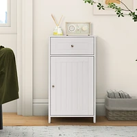 Costway Floor Storage Cabinet Bathroom Organizer Cupboard Drawer Shelf Bath Towel