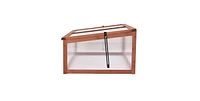 Costway Garden Portable Wooden Green House Cold Frame Raised Plants Bed Protection