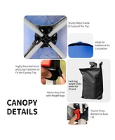 6x6 Ft Pop Up Canopy Tent Camping Sun Shelter W/ Roller Bag