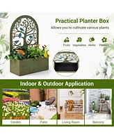 Sugift Set of 2 Decorative Raised Garden Bed for Climbing Plants