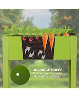 25 x 13 Inch Outdoor Elevated Garden Plant Flower Bed