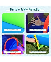 Inflatable Water Slide Park with Splash Pool and 750W Blower