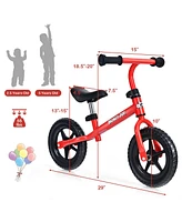 Slickblue Kids No Pedal Balance Bike with Adjustable Handlebar and Seat