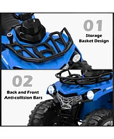 Slickblue 12V Kids Ride On Atv 4 Wheeler with MP3 and Headlights