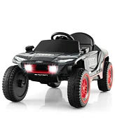 Slickblue Licensed Audi Kids Ride On E-tron Racing Car-Grey