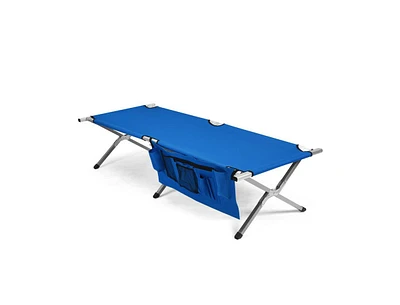 Slickblue Folding Camping Cot Heavy-duty Camp Bed with Carry Bag