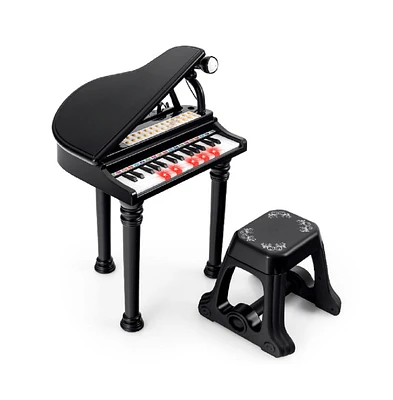 Slickblue Keys Kids Piano Keyboard with Stool and Lid