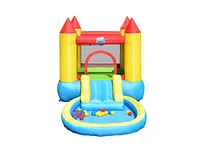 Slickblue Kids Inflatable Bounce House Castle with Balls Pool and Bag