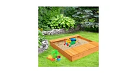 Slickblue Kids Outdoor Playset Backyard Cedar Sandbox