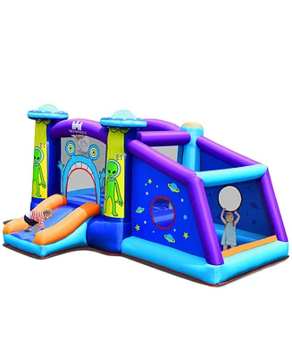 Slickblue Kids Inflatable Bounce House Aliens Jumping Castle Without Blower